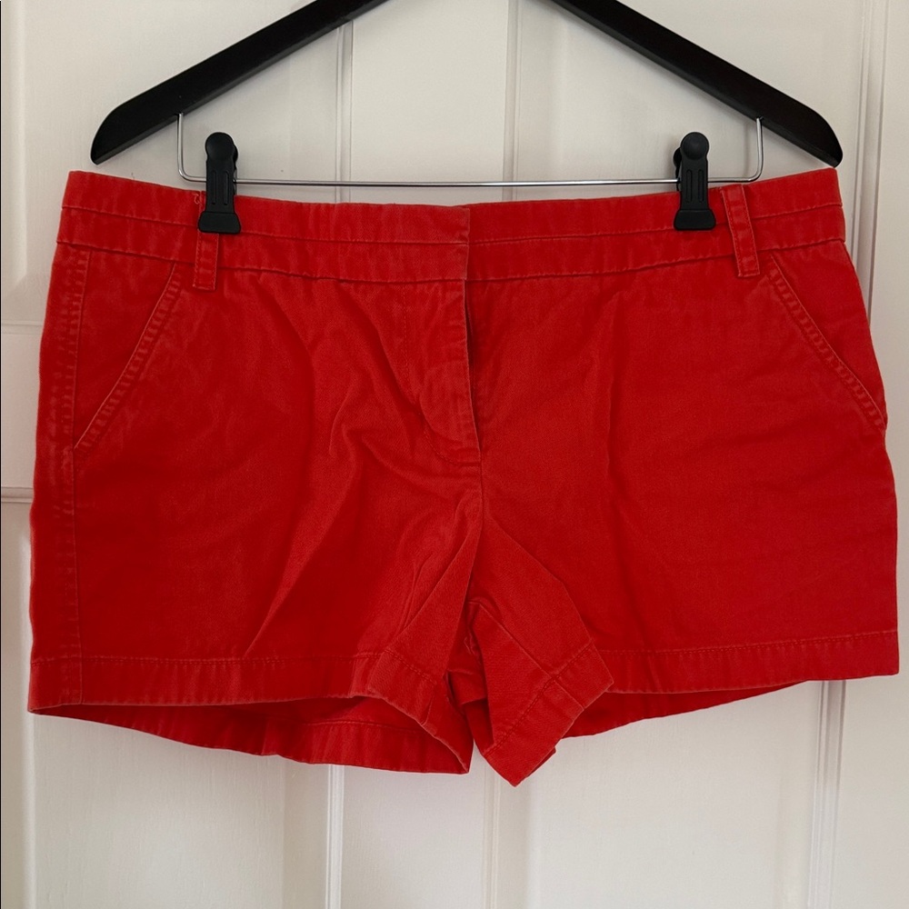 J. Crew Bright Red Women's Chino Shorts